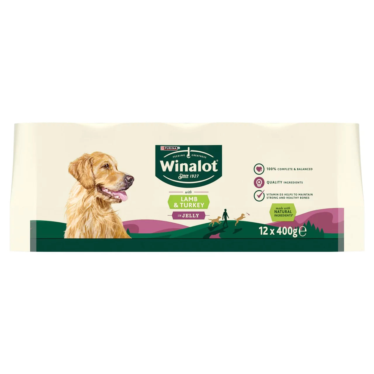 Winalot Lamb & Turkey in Jelly Dog Food 12x400g