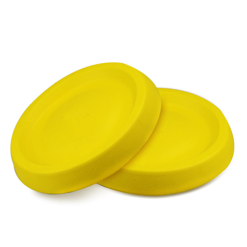 Dog Flying Discs,Durable Frisbee,EVA Foam Bite Resistant Pet Toy,Floats on Water–Great for Beach and Pool,Yellow Dog Interactive Toys