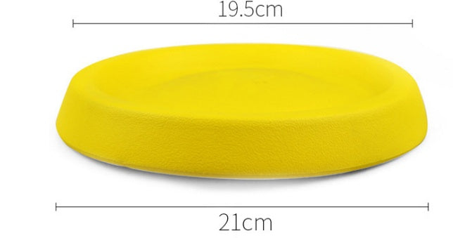 Dog Flying Discs,Durable Frisbee,EVA Foam Bite Resistant Pet Toy,Floats on Water–Great for Beach and Pool,Yellow Dog Interactive Toys