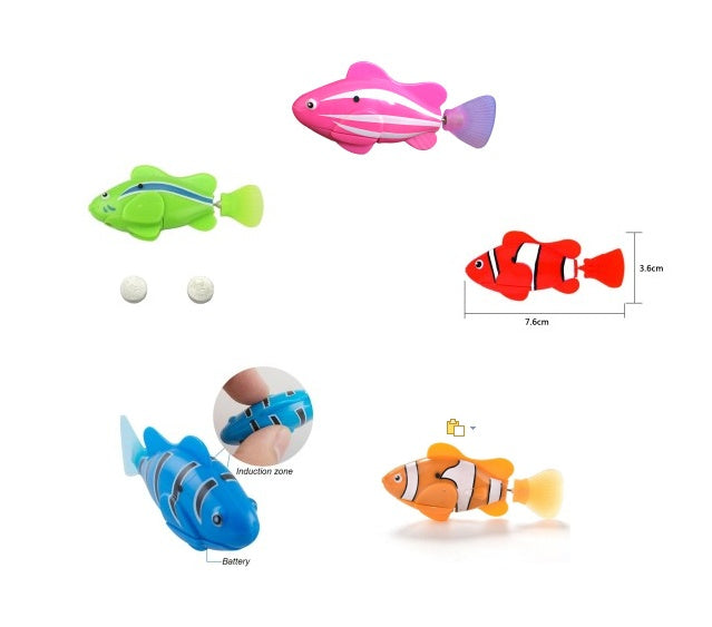 For Cats Fish Tank Toy Swimming Bath Plastic Fish Toy Baby Bath Toy