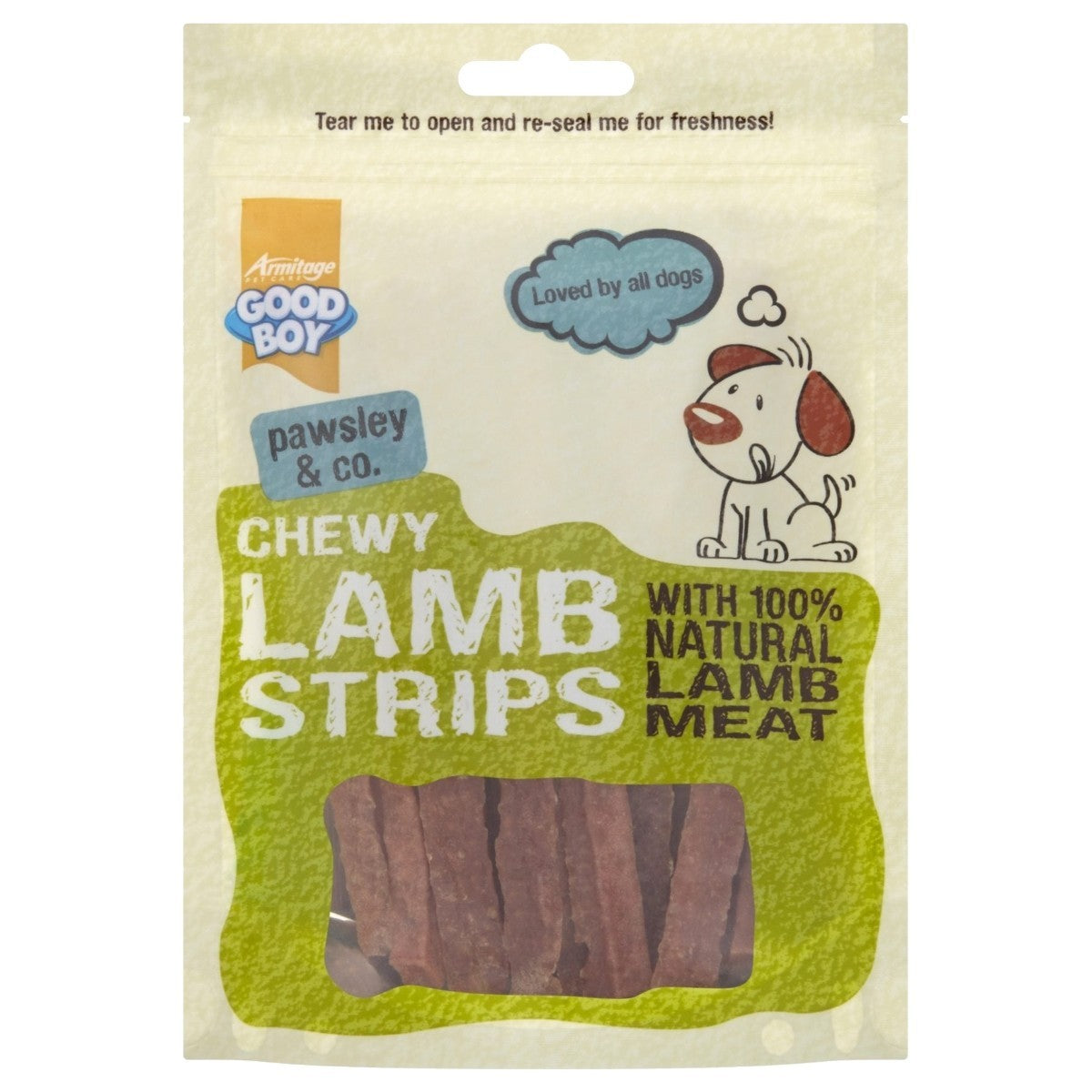 Good Boy Pawsley & Co Chewy Lamb Strips 80g (Pack of 10)