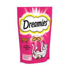 Dreamies Cat Treat Biscuits with Beef 60g (Pack of 8)