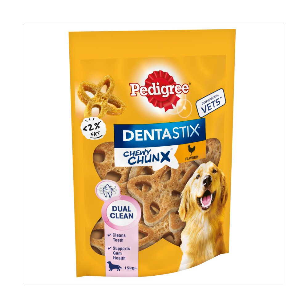 Pedigree Dentastix Chewy Chunx Maxi Adult Dog Treats Chicken 68g (Pack of 5)