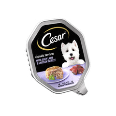 Cesar Classics Terrine Dog Food Tray Lamb & Chicken in Jelly 150g (Pack of 14) - Hungry Tails