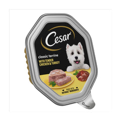 Cesar Classic Terrine Dog Food Tray Chicken & Turkey in Loaf 150g (Pack of 14) - Hungry Tails