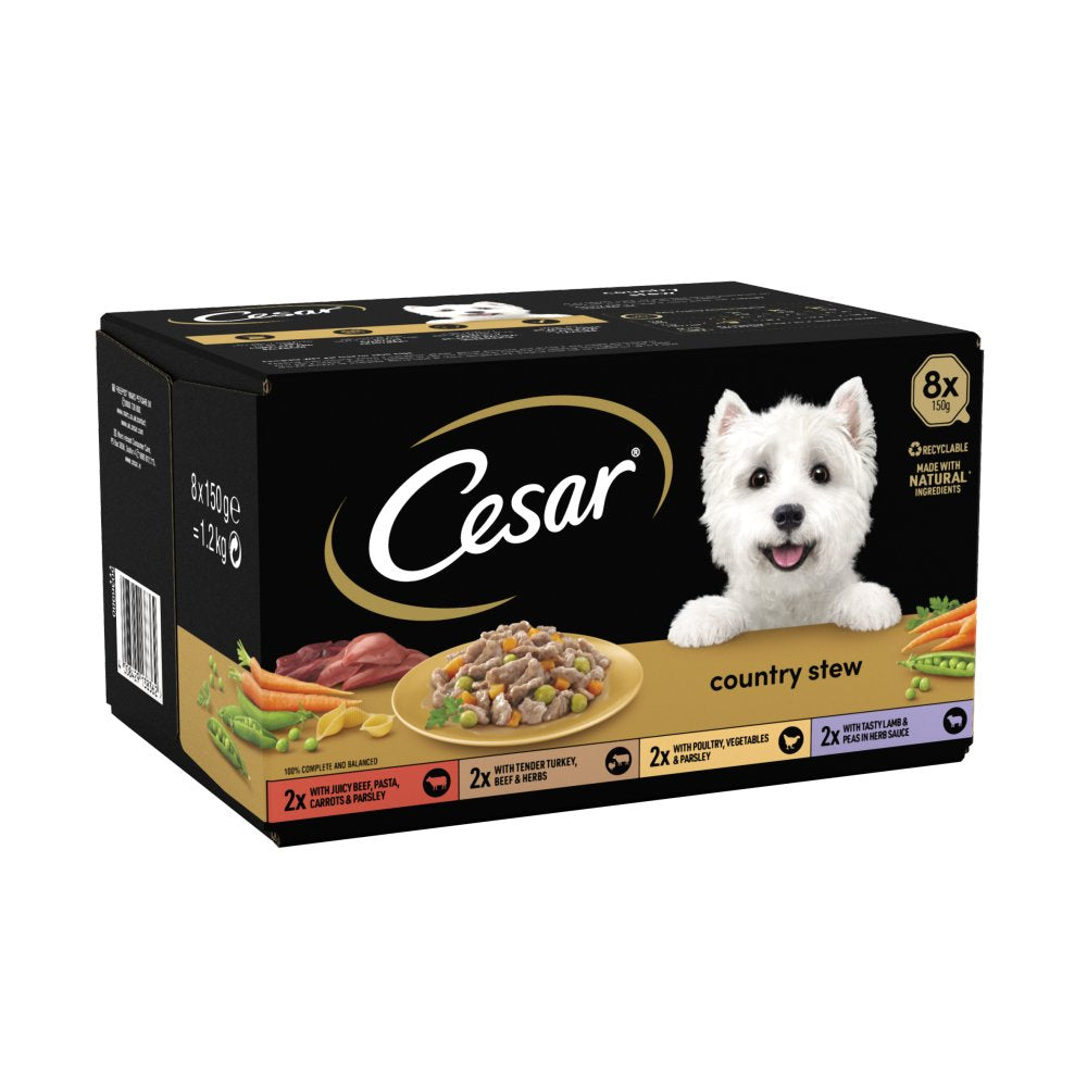 Cesar Country Stew Adult Wet Dog Food Trays Special Selection 8 x 150g (Pack of 1)