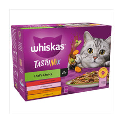 Whiskas 1+ Tasty Mix Adult Cat Food Pouches in Gravy 12 x 85g (Pack of 4) - Hungry Tails