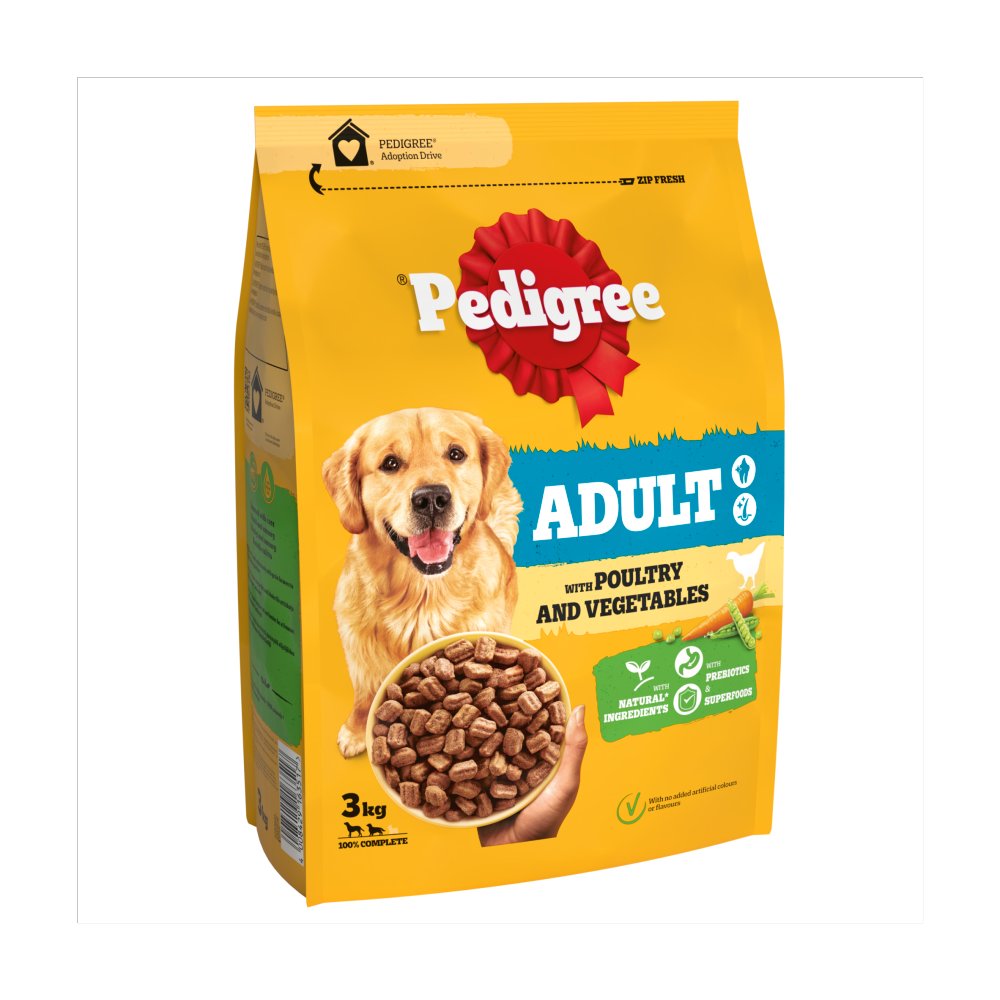 PEDIGREE® COMPLETE™ Adult Dry Dog Food Poultry and Vegetables 3kg