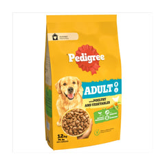 PEDIGREE COMPLETE Adult Dry Dog Food Poultry and Vegetables 12kg (Pack of 1)