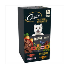 Cesar Natural Goodness Grain Free Adult Dog Food Mix Terrine Tray 8 x 100g (Pack of 3)