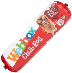 Webbox Chub Roll Beef Flavour Roll for 1-7 Year Dog (Pack of 15) - Hungry Tails