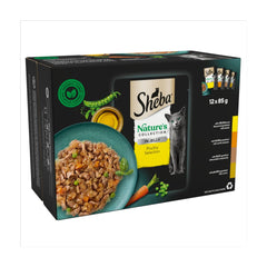 Sheba Nature's Collection Adult Cat Food Pouch Poultry in Jelly 12 x 85g (Pack of 4)