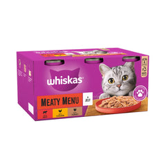 Whiskas Meaty Menu Adult Cat Food in Jelly 6 x 400g (Pack of 4)