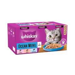 Whiskas Ocean Menu Adult Cat Food in Jelly x 400g (Pack of 4)