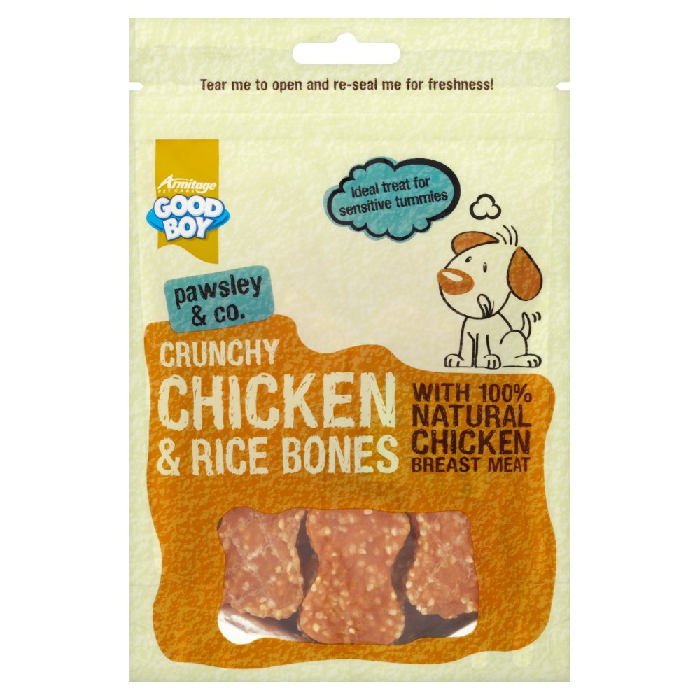 Good Boy Pawsley & Co. Crunchy Chicken & Rice Bones 100g (Pack of 1)