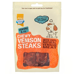 Good Boy Pawsley & Co. Chewy Venison Steaks 80g (Pack of 12)