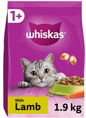 Whiskas 1+Cat Complete Dry With Lamb 1.9Kg (Pack of 4)