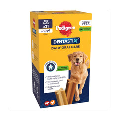 Pedigree Dentastix Daily Dental Chews Large Dog Treat 21 Sticks 810g (Pack of 4)