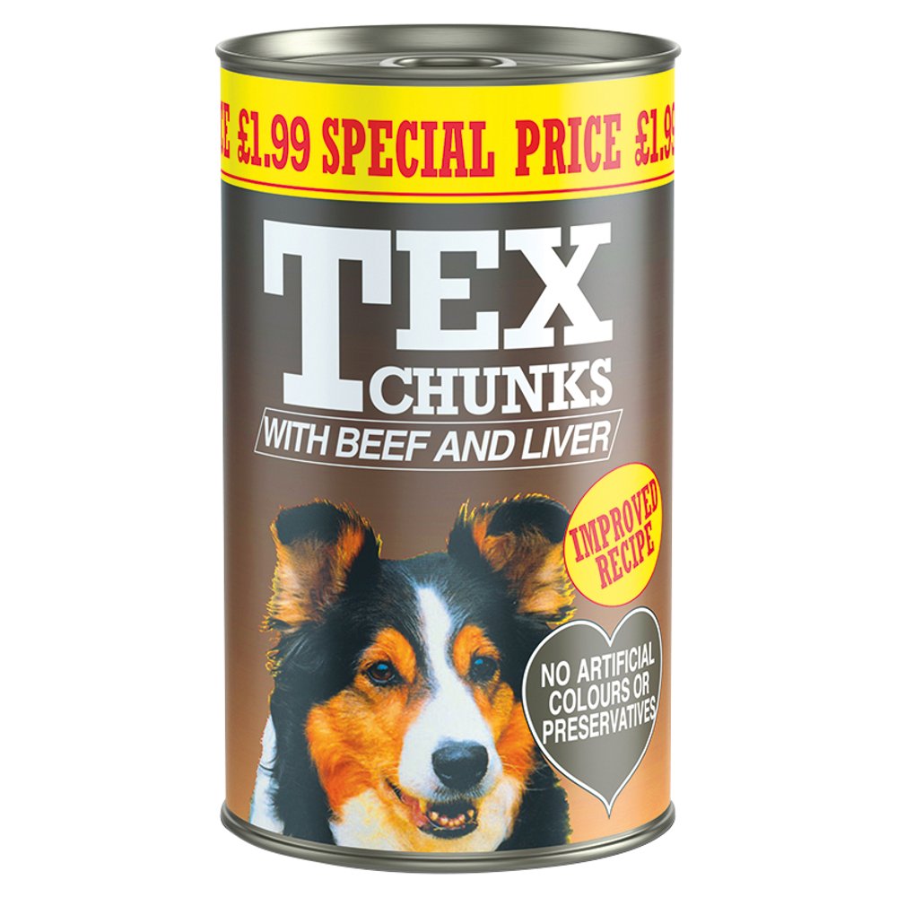 Tex Chunks with Beef and Liver 1.2kg(Pack of 6) - Hungry Tails