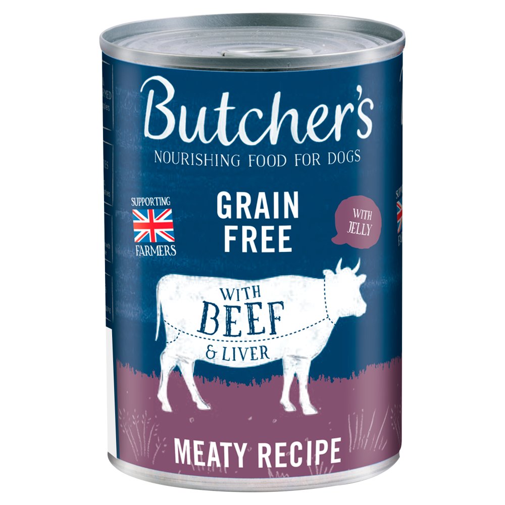 Butcher's Beef & Liver Wet Dog Food Tin 400g (Pack of 12) - Hungry Tails