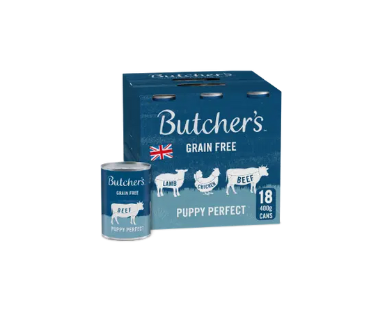 Butcher's Puppy Perfect Wet Food Tins 18 x 400g (Pack of 1)
