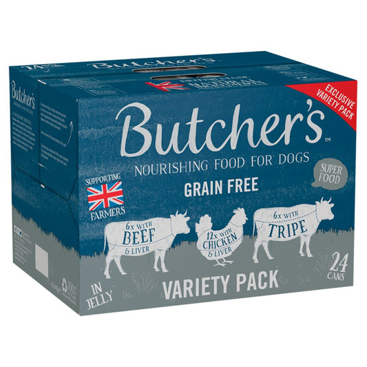 Butcher's Variety Pack Wet Dog Food Tins 24 x 400g (Pack of 1)
