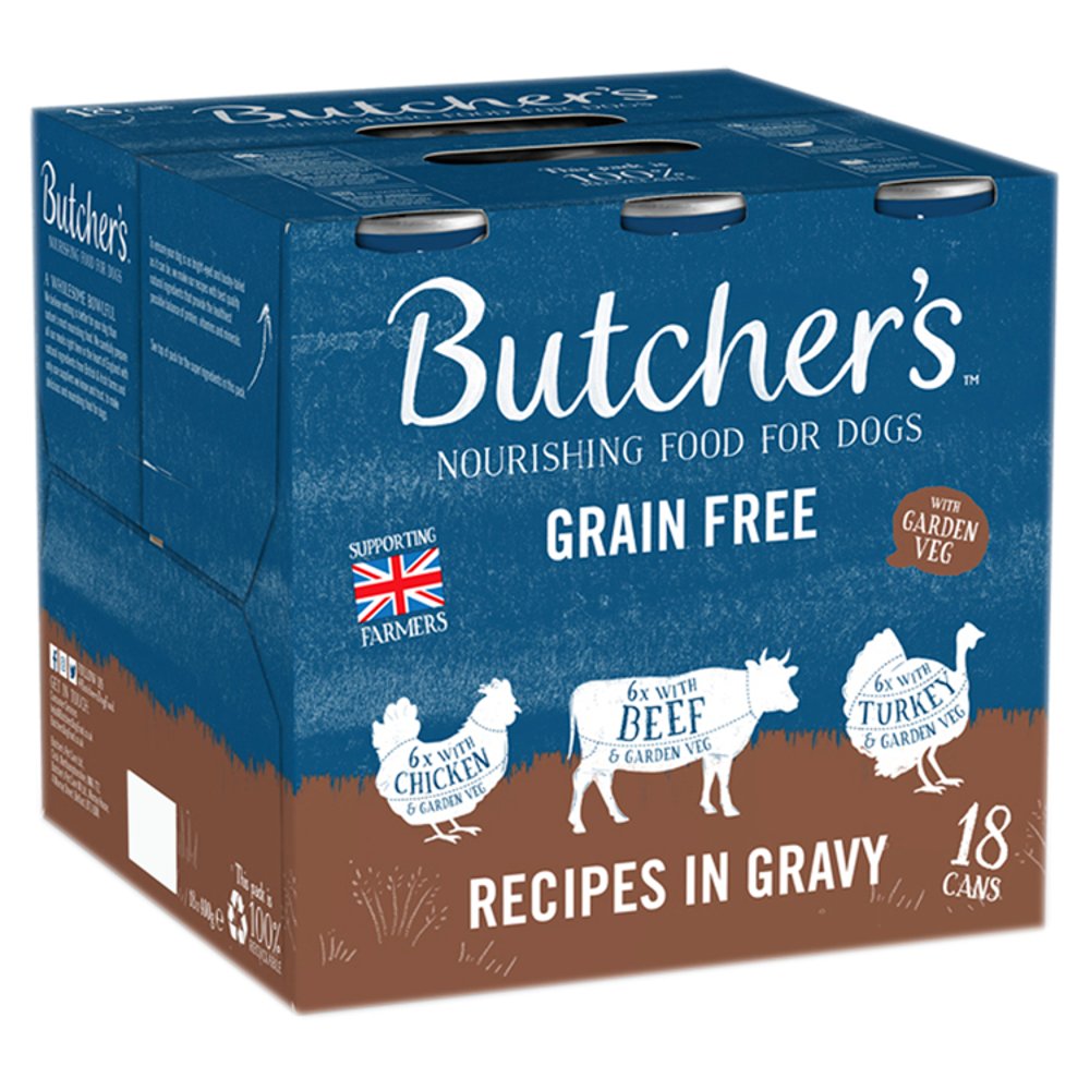 Butcher's Recipes in Gravy Dog Food Tins 18 x 400g