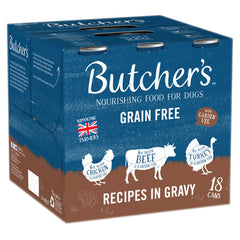 Butcher's Recipes in Gravy Dog Food Tins 18 x 400g