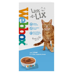 Webbox Lick e Lix with Liver, Tasty Yoghurty Treats for Cat 5 x 10g (Pack of 17)