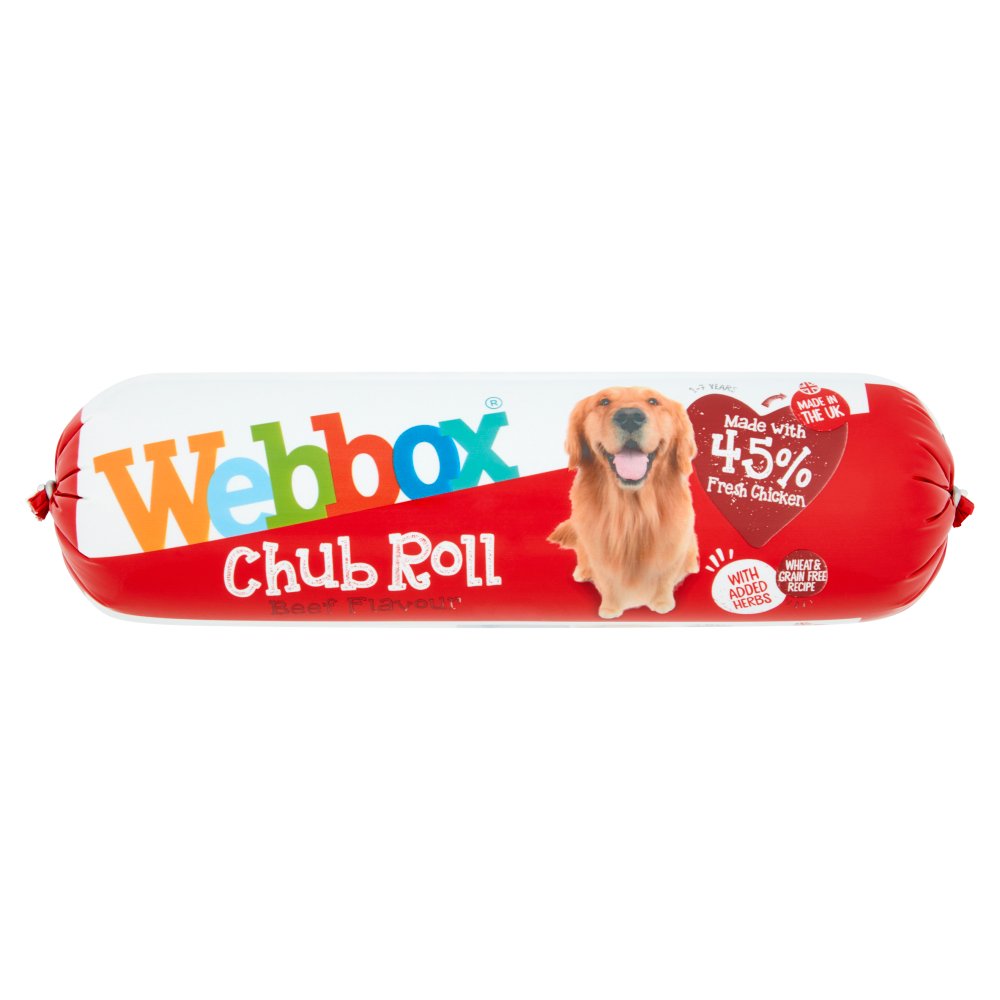 Webbox Chub Roll Beef Flavour Roll for 1-7 Year Dog (Pack of 15) - Hungry Tails