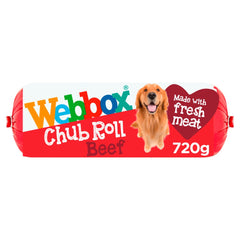 Webbox Chub Roll Beef Flavour Roll for 1-7 Year Dog (Pack of 15) - Hungry Tails