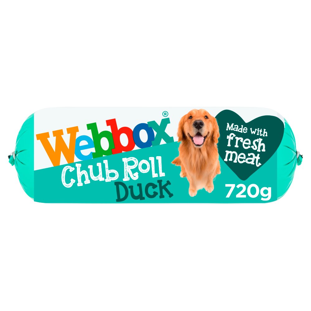 Webbox Chub Roll Duck Flavour 1-7 Years 720g (Pack of 15) - Hungry Tails