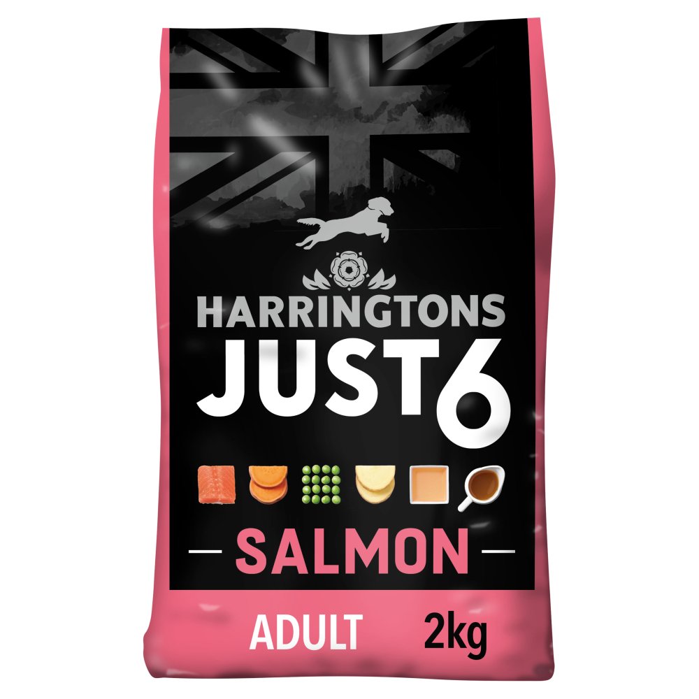 Harringtons Just 6 Salmon with Added Tasty Fresh Baked Bites 2kg (Pack of 4)