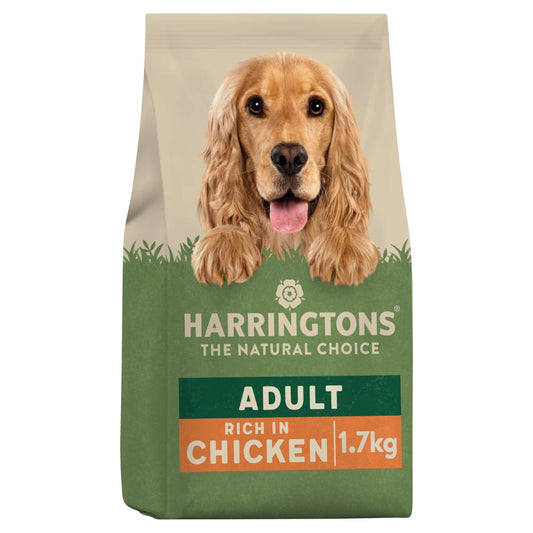 Harringtons Rich in Chicken & Rice Dry Adult Dog Food 1.7kg (Pack of 1) - Hungry Tails
