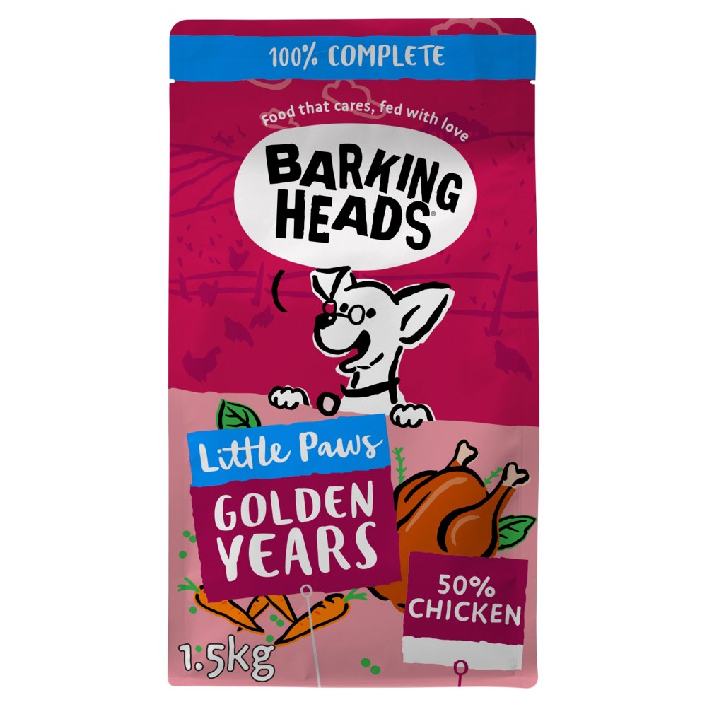 Barking Heads Little Paws Golden Years 1.5kg (Pack o f 1)