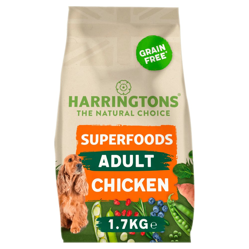 Harringtons Superfoods Dry Adult Dog Food Chicken & Veg 1.7kg (Pack of 4)