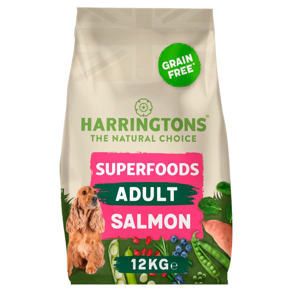 Harringtons Superfoods Dry Adult Dog Food Salmon & Veg 12kg (Pack of 1)