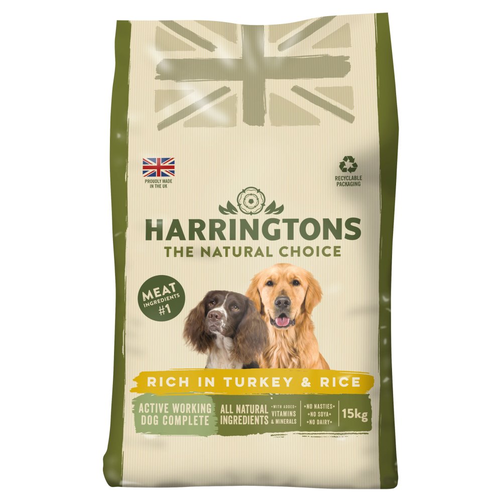 Harringtons Rich in Turkey & Rice Active Working Dog Complete 15kg (Pack of 1)