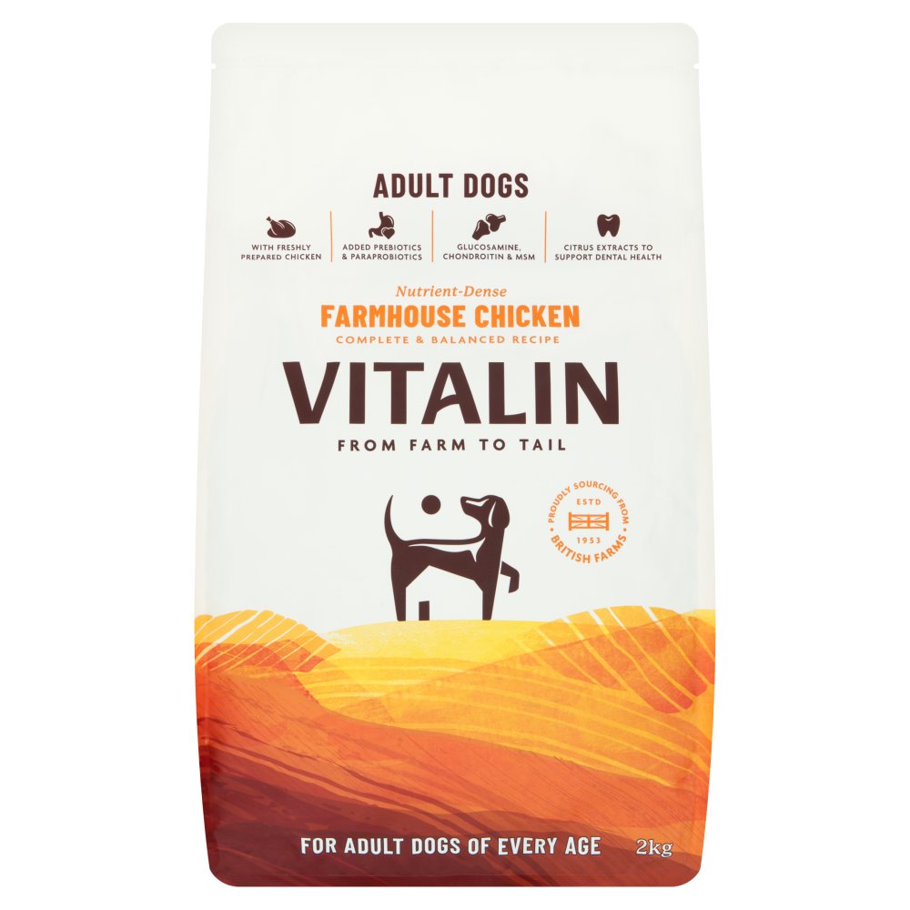 Vitalin Farmhouse Chicken Adult Dogs Food 2kg (Pack of 4)