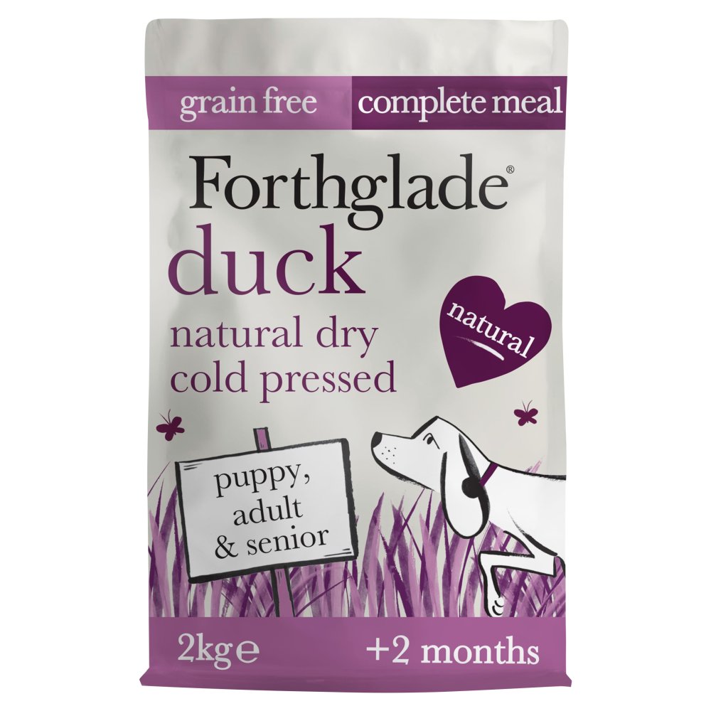 Forthglade Duck with Sweet Potato Cold Pressed Dry Dog Food 2kg (Pack of 1)