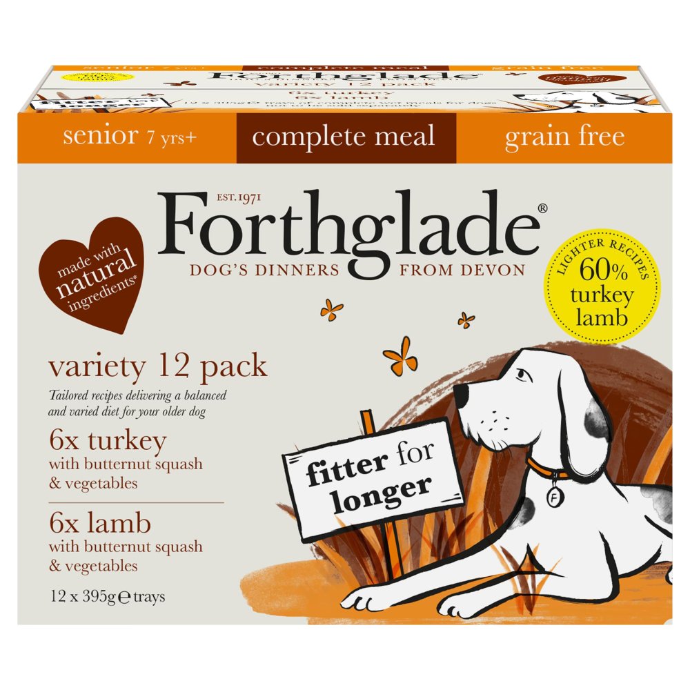 Forthglade Variety Pack Complete Meal Senior 7 Yrs+ 12 x 395g (Pack of 1)