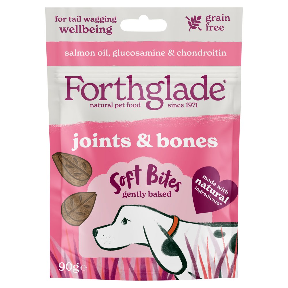 Forthglade Joints & Bones Natural Treats for Dogs Salmon Oil, Glucosamine & Chondroitin 90g (Pack of 8)