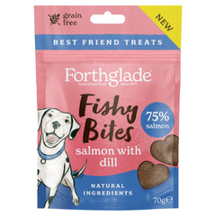 Forthglade Fishy Bites Salmon with Dill 70g (Pack of 10)