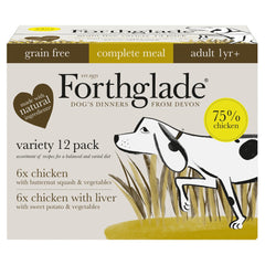 Forthglade Grain Free Complete Meal Chicken Adult 1yr+ 12 x 395g (Pack of 1)