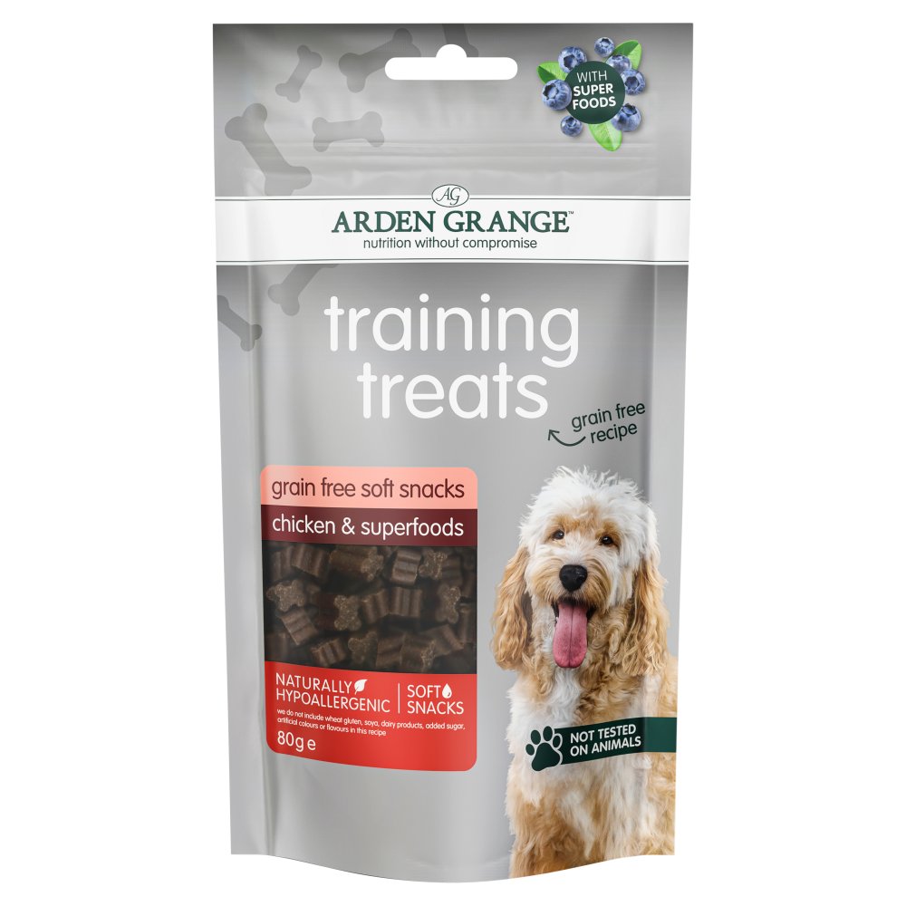 Arden Grange Grain Free Dog Food with Chicken & Superfoods Training Treats 80g (Pack o f 1)