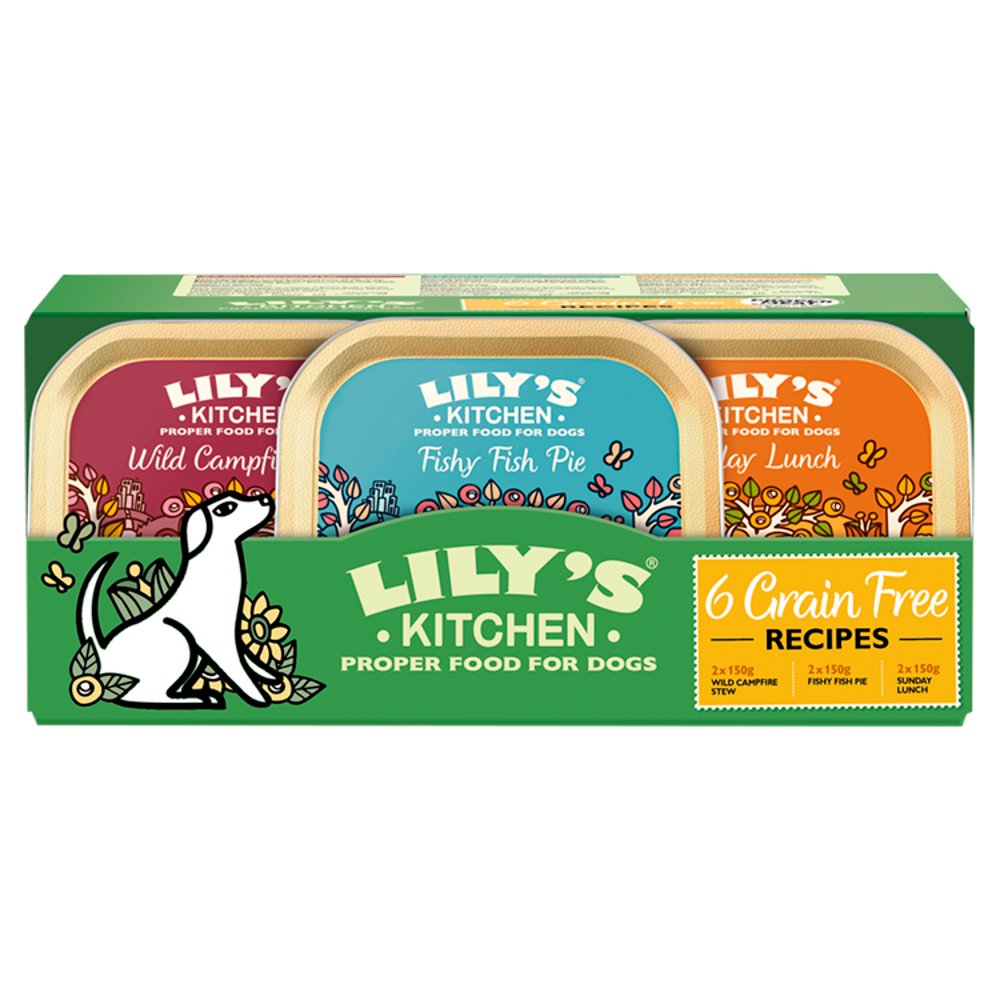 Lily's Kitchen Grain Free Multipack Wet Food for Dogs 6 x 150g (Pack of 4)