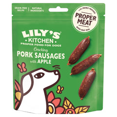 Lily's Kitchen Cracking Pork with Apple Sausages Dog Treats 70g (Pack of 8)