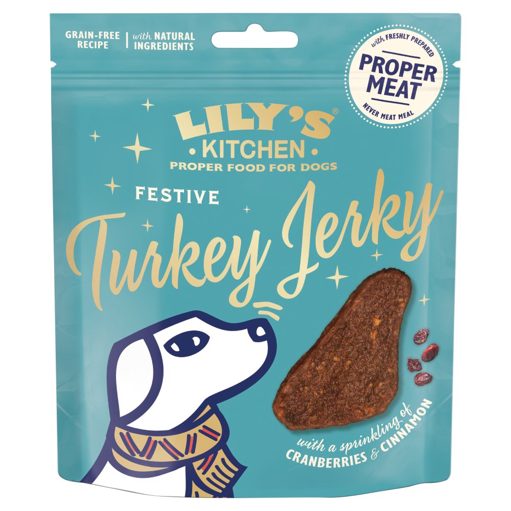 Lily's Kitchen Festive Turkey Jerky Dog Treats 70g (Pack of 1)