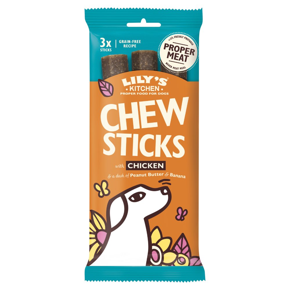 Lily's Kitchen Chew Sticks with Chicken Dog Treats 120g (Pack of 1)