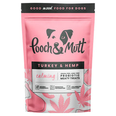 Pooch & Mutt Turkey & Hemp Probiotic Meaty Treats for Calming 120g (Pack of 1)